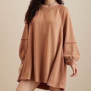 American Eagle caramel colored sweatshirt dress size xl